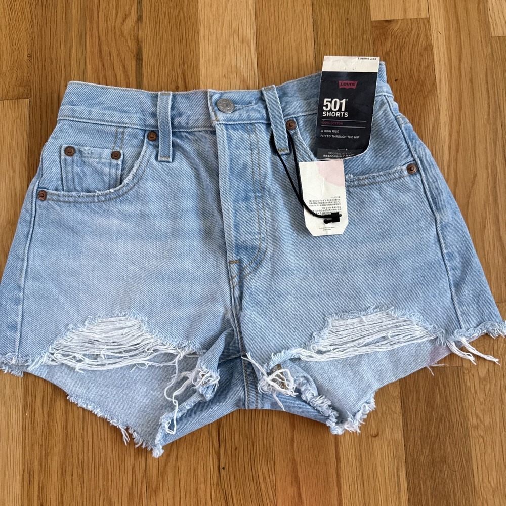 Levi's 501 Original High Rise Denim Shorts Women's NEW With Tags 100% Cotton
